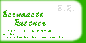 bernadett ruttner business card